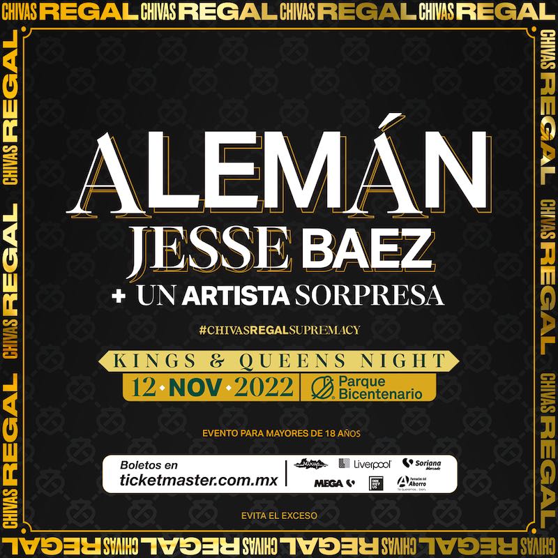 Alemán y Jesse Baez en el cartel de Chivas Regal Supremacy