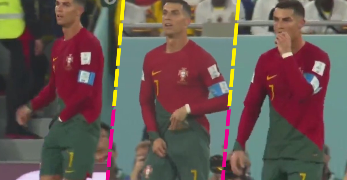 Captan a Cristiano Ronaldo ‘comiendo’ en pleno partido de Qatar 2022