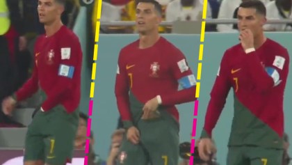 Captan a Cristiano Ronaldo ‘comiendo’ en pleno partido de Qatar 2022