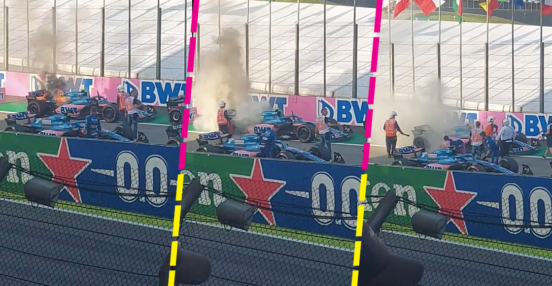 El incendio en el Alpine de Esteban Ocon tras la carrera sprint del Gran Premio de Brasilº