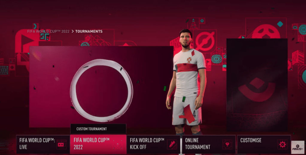 FIFA23 menú de juego de Qatar 2022