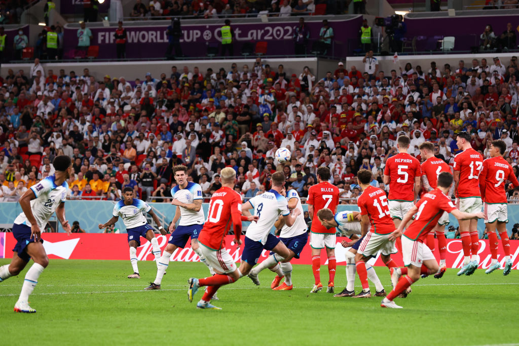 Gol de Marcus Rashford (Inglaterra) ante Gales en Qatar 2022