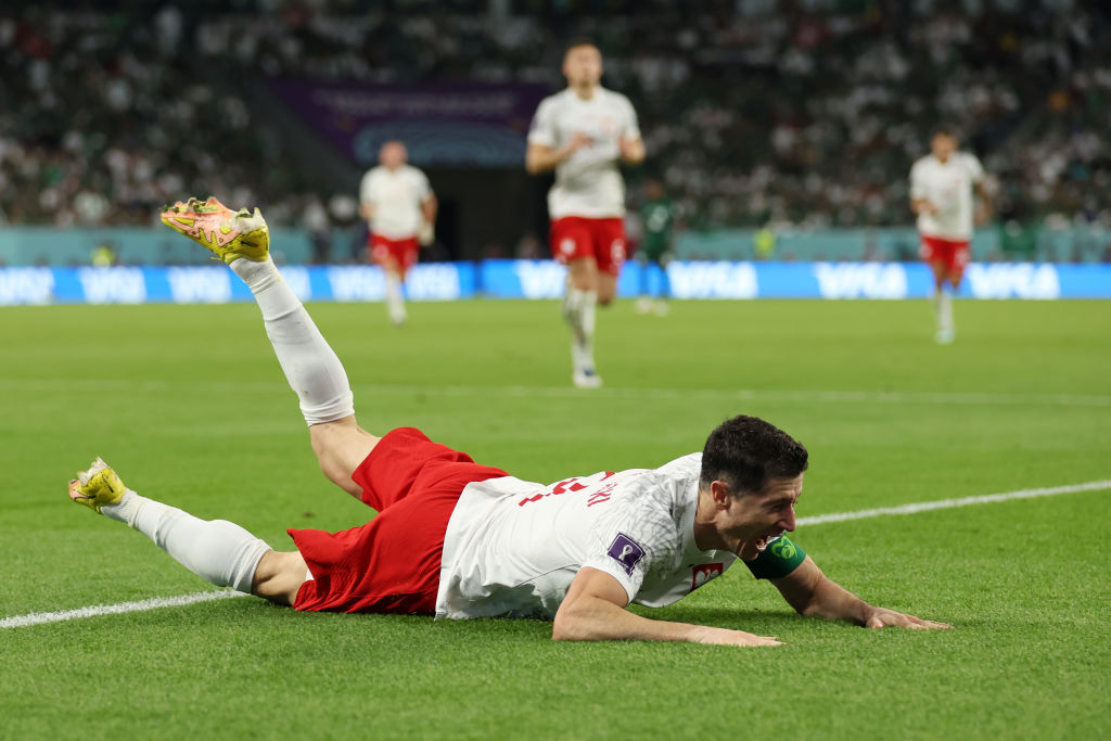 Gol de Robert Lewandowski para Polonia en Qatar 2022