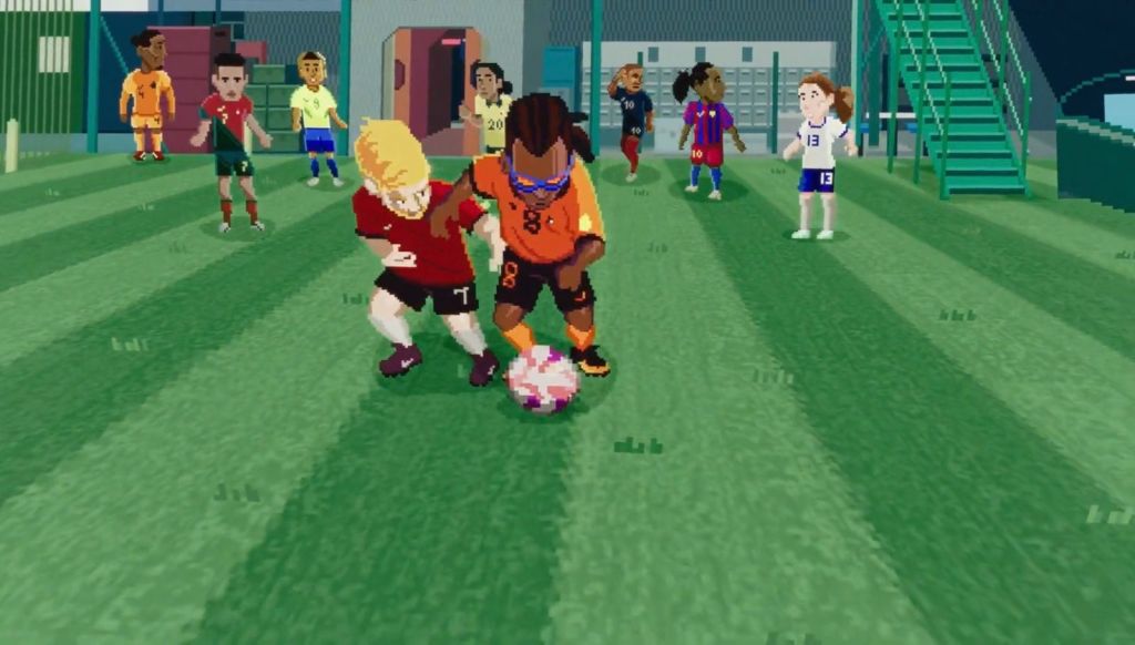 Modo 8-bit en 'The Football Verse' de Nike