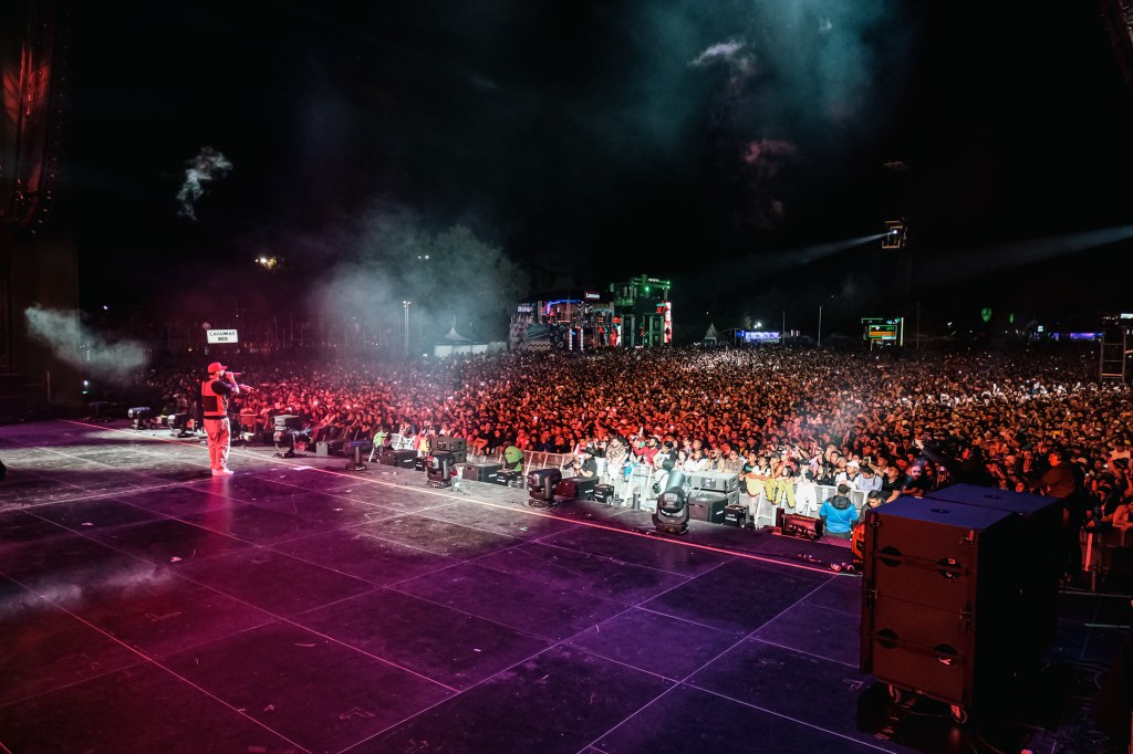 Vista desde el escenario de Sprite en el Flow Fest con Ryan Castro 