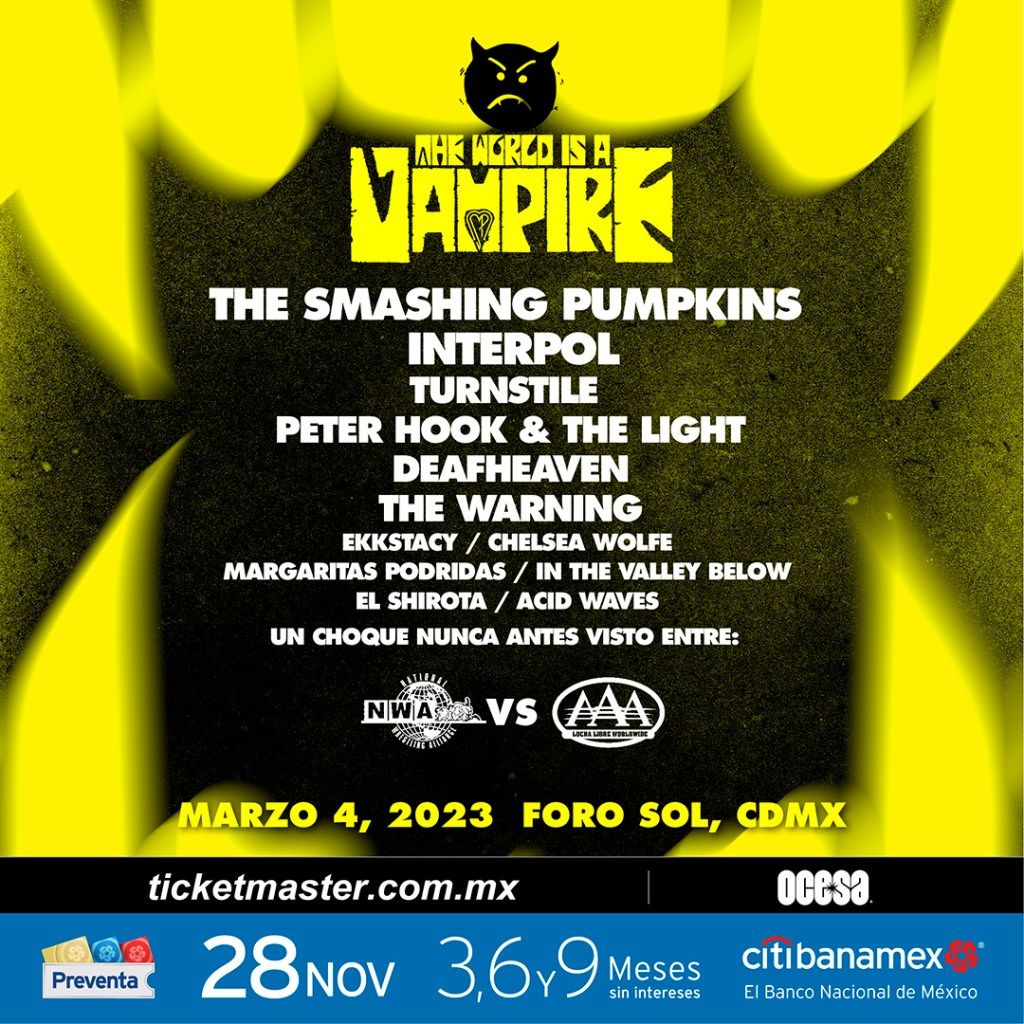 ¡Smashing Pumpkins regresa a la CDMX con un festival junto a Interpol, Turnstile y más!