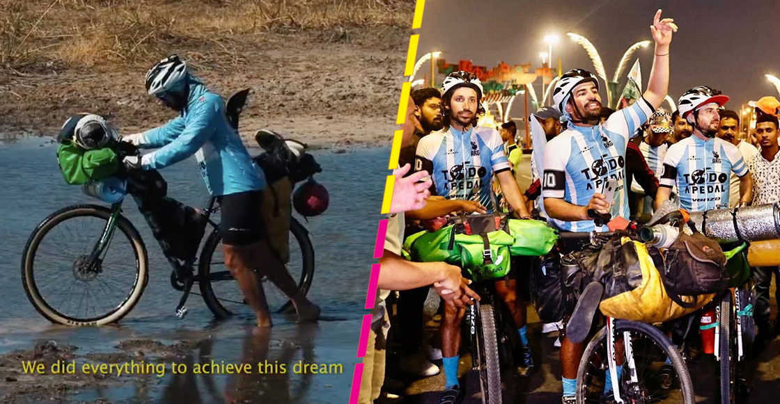 Todo a pedal: Los fans que recorrieron 10 mil kilómetros en bicicleta para apoyar a Argentina en Qatar 2022