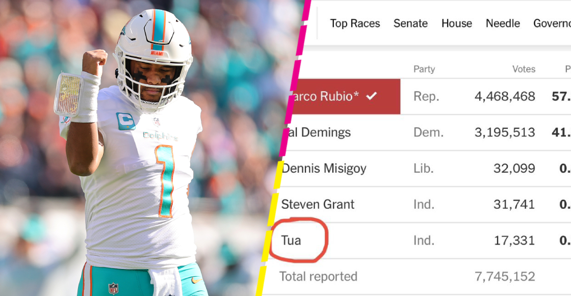 Achis: ¿Realmente Tua Tagovailoa, QB de Dolphins, recibió miles de votos por el senado en Florida?