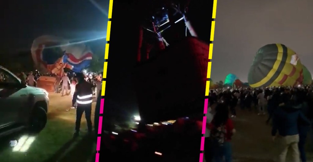 El viento arrastró globos aerostáticos en el festival de León y los videos están cañones