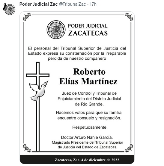 asesinato juez zacatecas