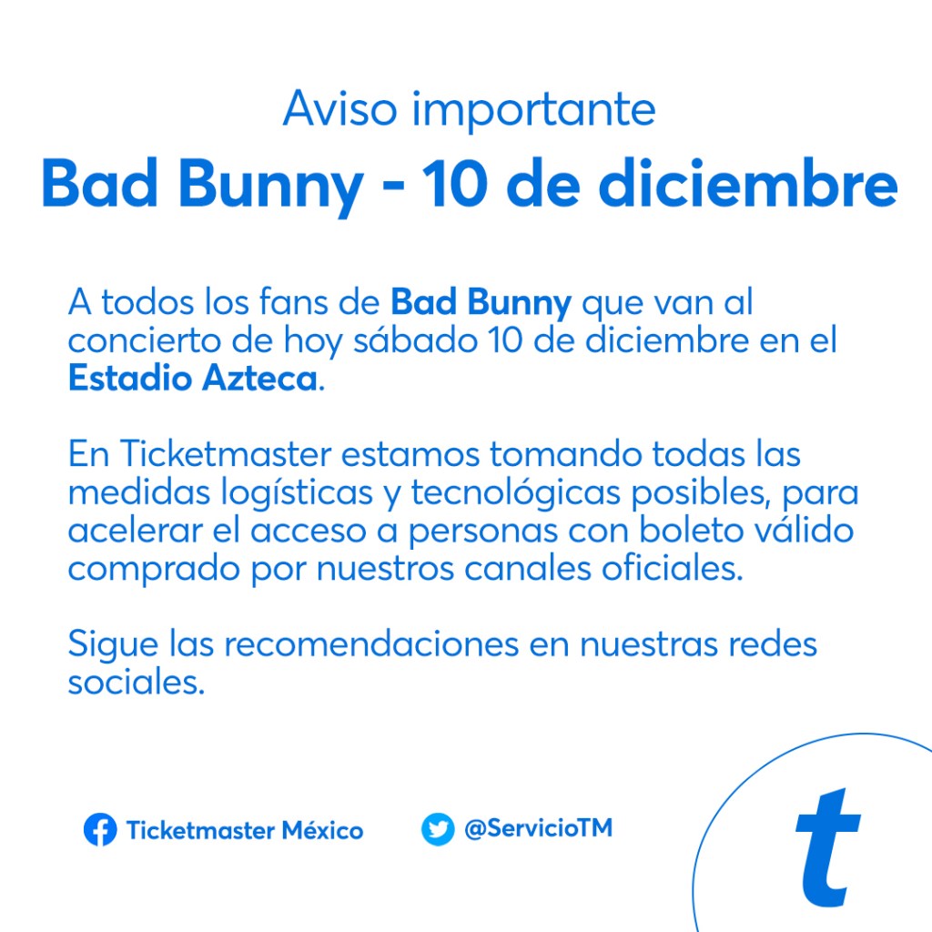Así será el operativo especial de la Profeco para el segundo concierto de Bad Bunny en CDMX