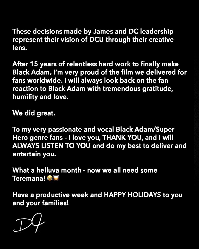 'Black Adam' no entra en los planes de DC Studios y James Gunn