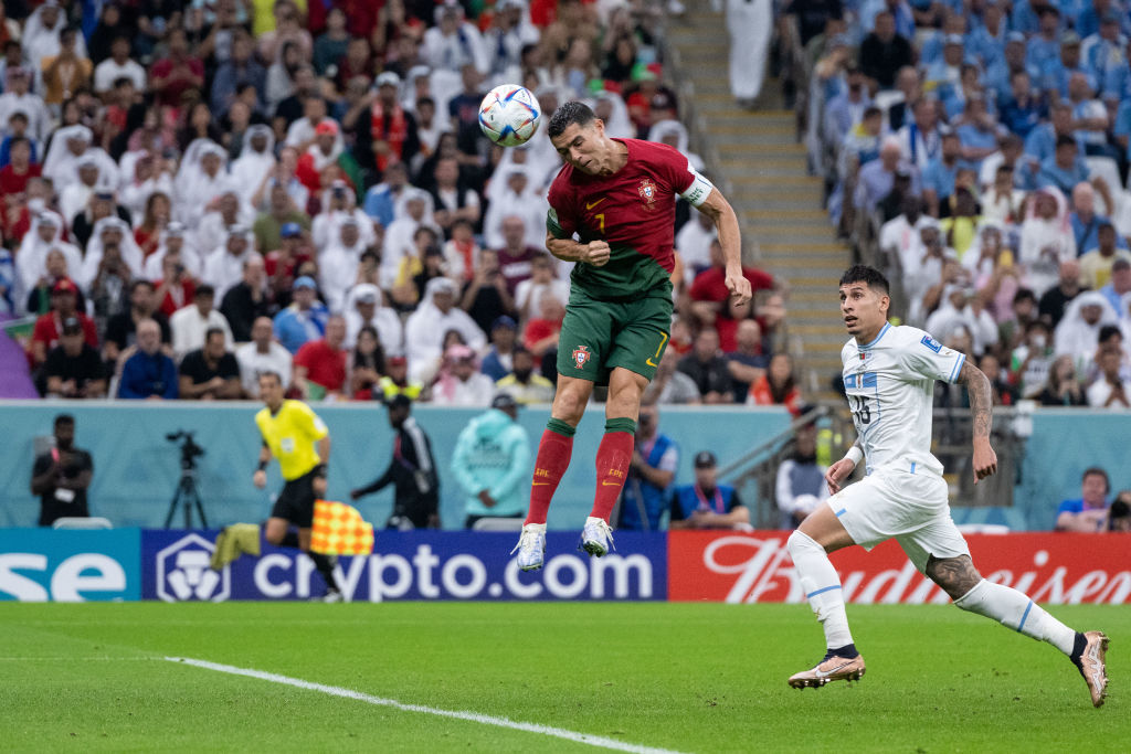 Cristiano Ronaldo ante Uruguay en Qatar 2022