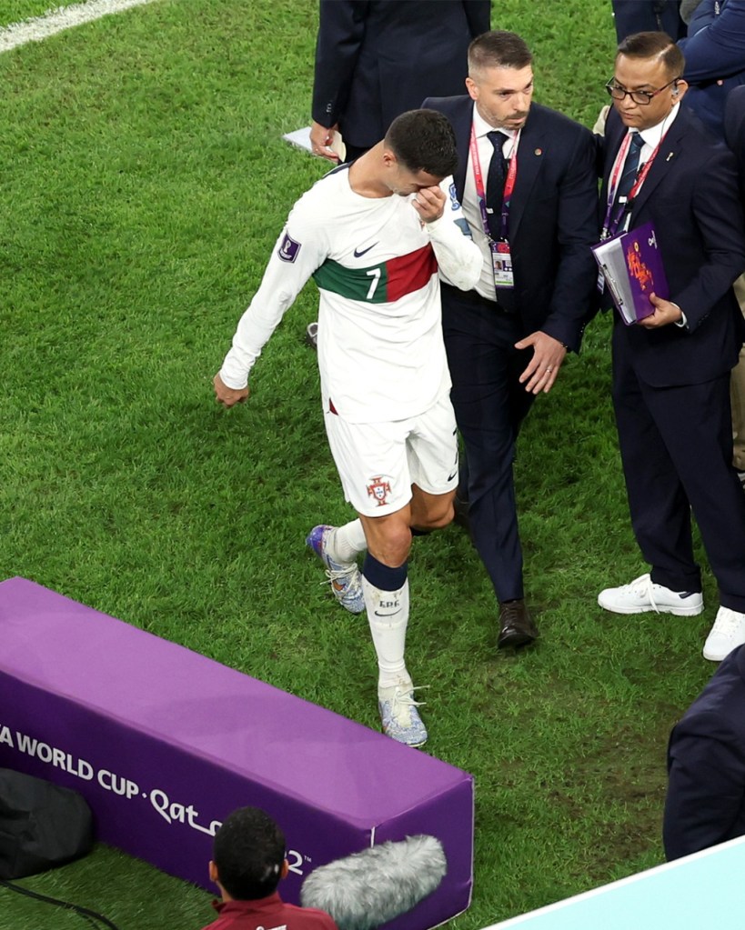 Las lágrimas de Cristiano Ronaldo tras la eliminación de Portugal en Qatar 2022