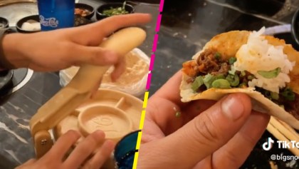 Estos jóvenes se llevaron masa para hacer tortillas en un restaurante de Corea del Sur