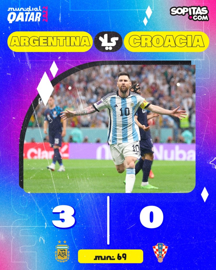 marcador messi argentina vs croacia