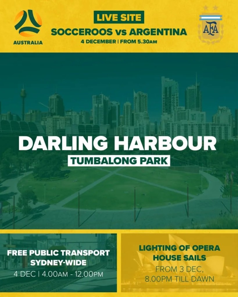 Evento en Australia para el partido contra Argentina