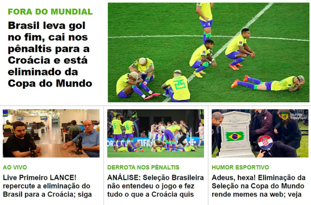 "Pesadilla, Brasil está fuera": Las críticas de la prensa brasileña tras la eliminación de Qatar 2022