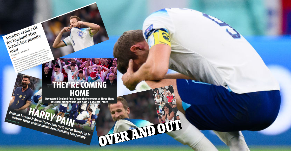 Prensa de Inglaterra lamenta el penal fallado que los ‘condenó’ en Qatar 2022