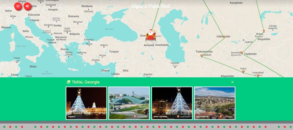 Sigue en vivo el recorrido de Santa Claus hasta tu hogar