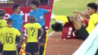 ¿Qué pasó aquí? En Asia, Ryuji Sato pita penal (bien marcado) basado en una regla poco conocida en el futbol
