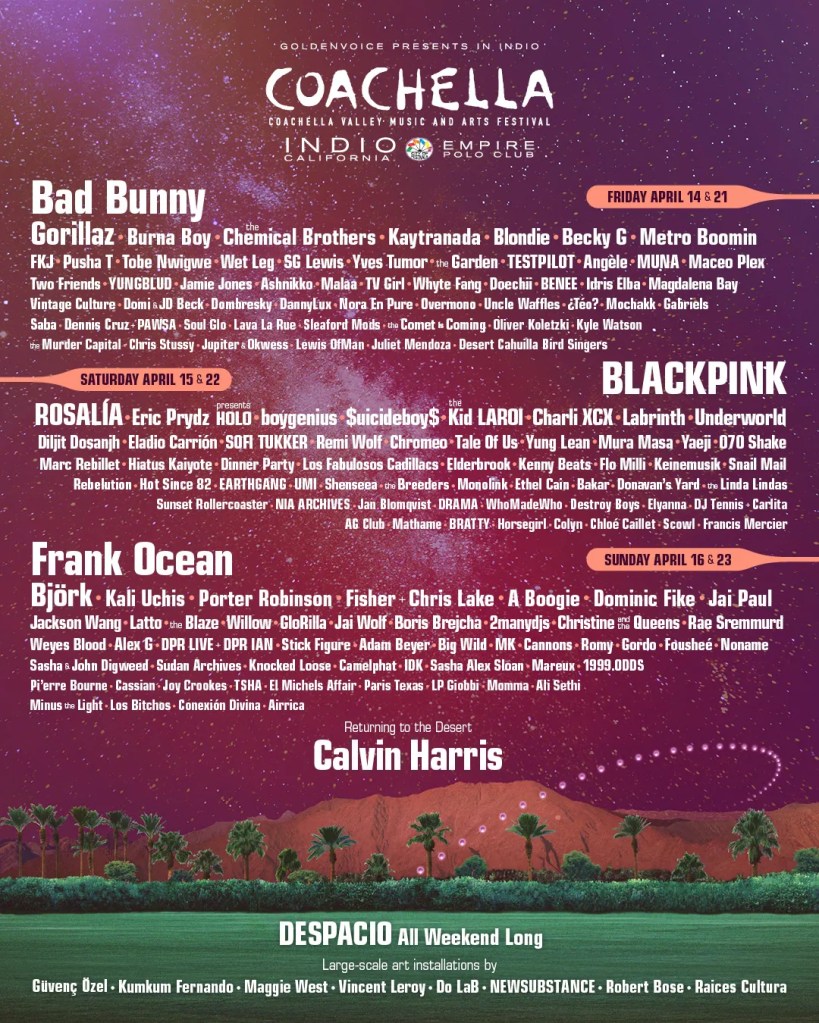 Festivales en California 2023 Coachella