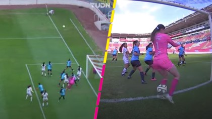 El gol olímpico de Diana Anguiano (con ayuda de Espino) en el Necaxa vs Chivas Femenil