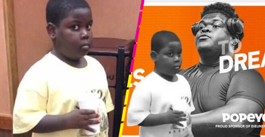 De meme a estrella: Niño que se volvió viral en Popeyes, es patrocinado por el restaurante y juega futbol americano
