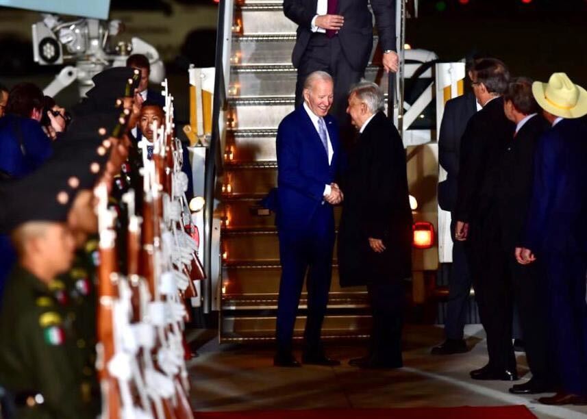 Las fotos y los videos de la llegada de Joe Biden al AIFA, en su primera visita a México