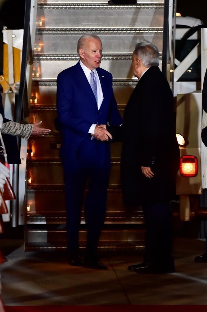 Las fotos y los videos de la llegada de Joe Biden al AIFA, en su primera visita a México