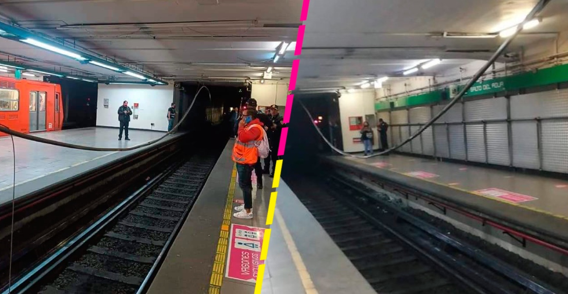 Una más: Cable se desprendió en la estación Salto del Agua del Metro