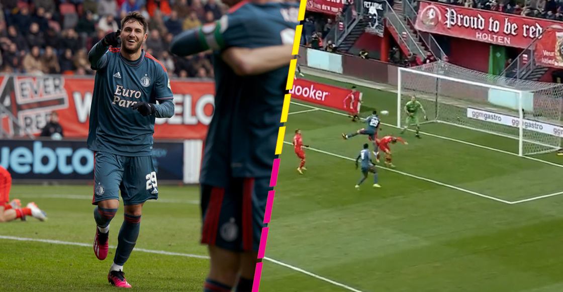 ¡Titular y gol! Checa el imponente cabezazo de Santi Giménez contra Twente en la Eredivisie
