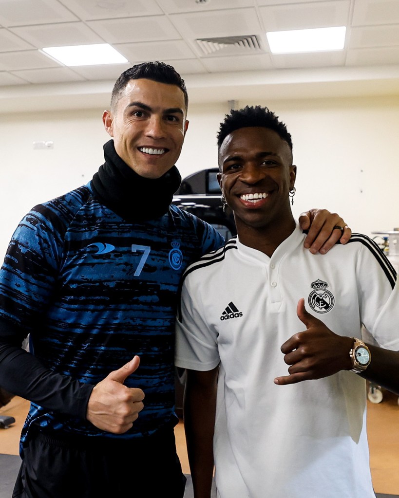 Cristiano Ronaldo y Vinicius Jr.