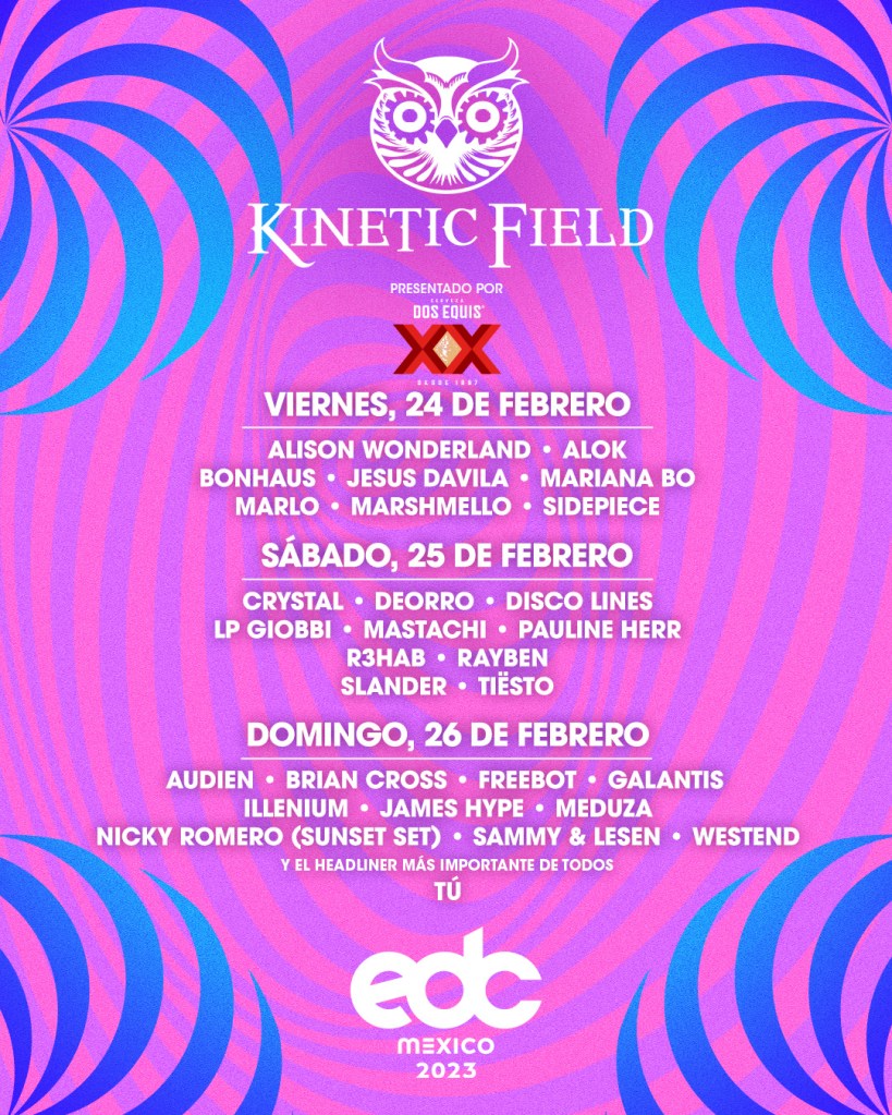 Lineup Kinetic Field EDC México 2023