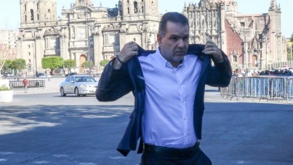 Christian Von Roehrich, coordinador de los diputados en el Congreso de la Ciudad de México; Andrés Atyde, dirigente local del PAN, encabezaron la presentación de una acción de inconstitucionalidad en contra del aumento de tarifas del agua en la Ciudad de México, en las escalinatas de la SCJN.