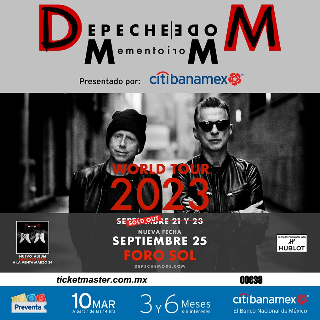 Depeche Mode CDMX agenda de conciertos 2023