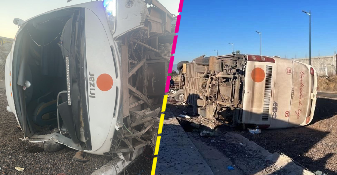 Autobús de peregrinos vuelca en la México-Puebla