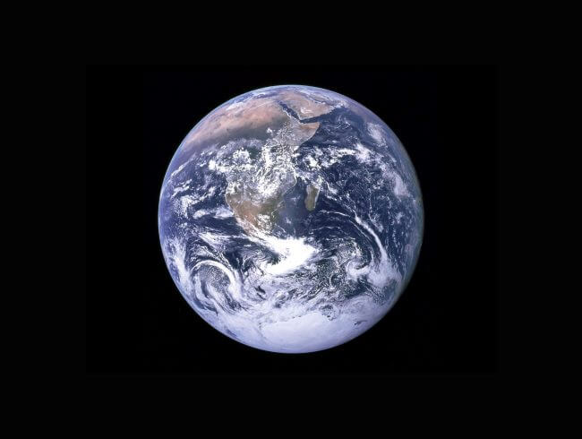 Una fotografía del planeta Tierra visto desde el espacio