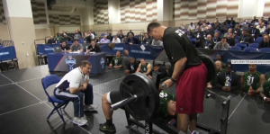La prueba de weightlifting en el Combine de NFL