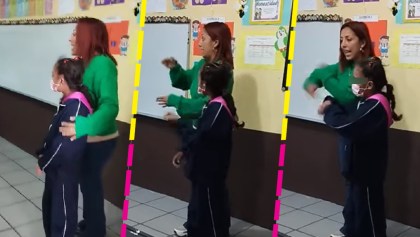 Maestra enseña lenguaje de señas para que alumnos se comuniquen con una compañera