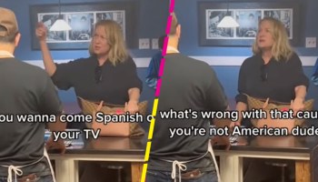 Mujer atacó a un empleado latino por ver la tele en español