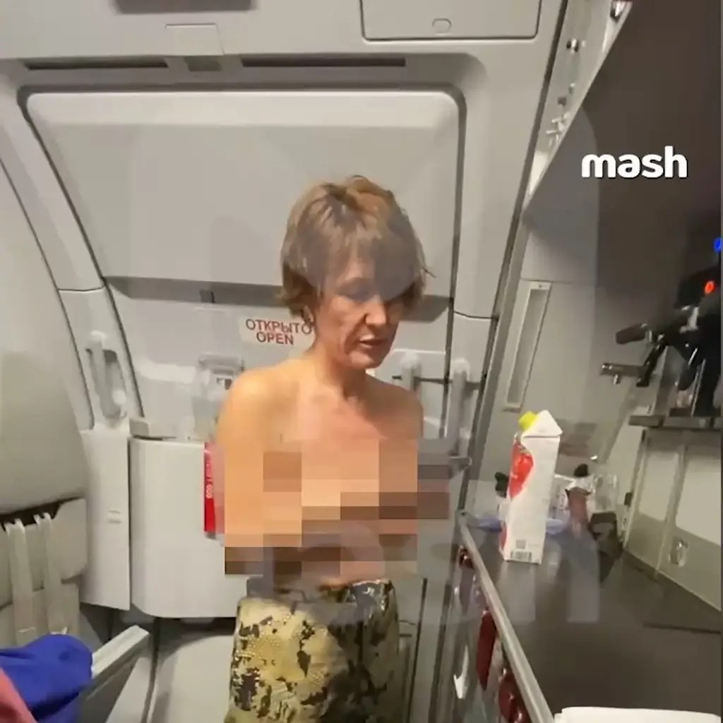 Mujer se quitó la blusa, mordió a un sobrecargo y le dijo a los pasajeros que iban a morir en pleno vuelo