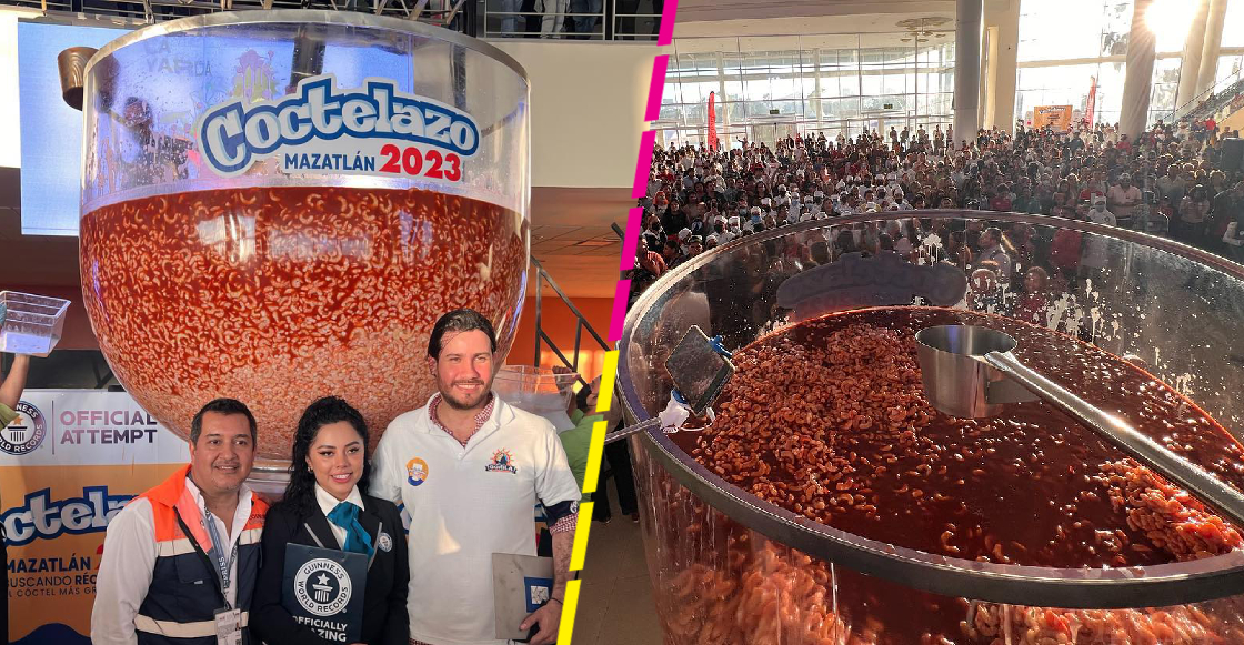 Mazatlán rompe récord Guinness por el coctel de camarón más grande del mundo