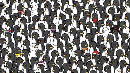 ¿Puedes encontrar a los 3 gatitos entre los pingüinos en este reto visual?