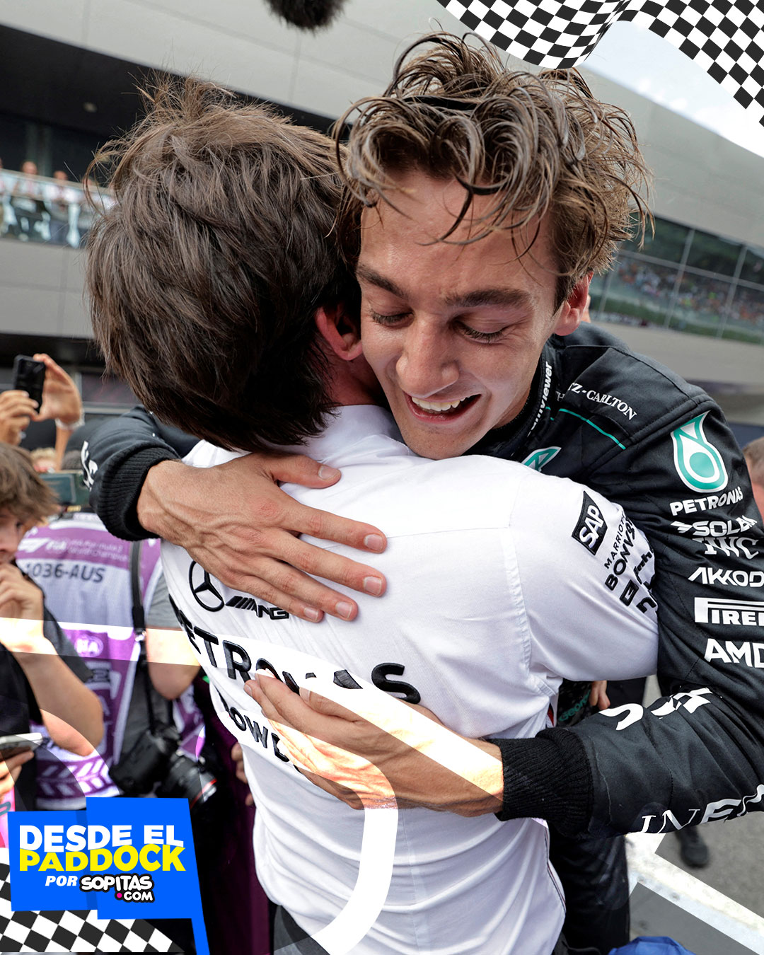 Toto Wolff y George Russell