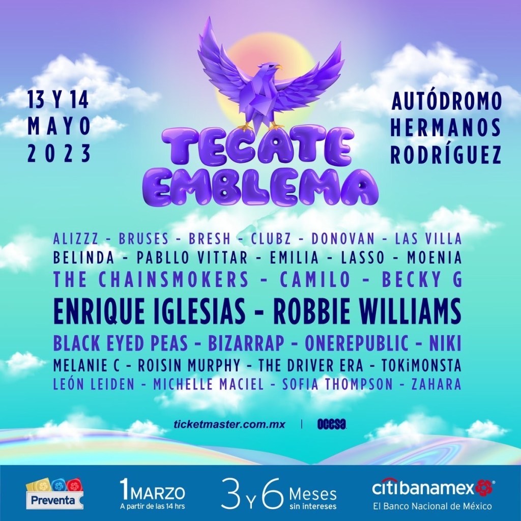 Esta es la agenda de conciertos y festivales en México para 2023