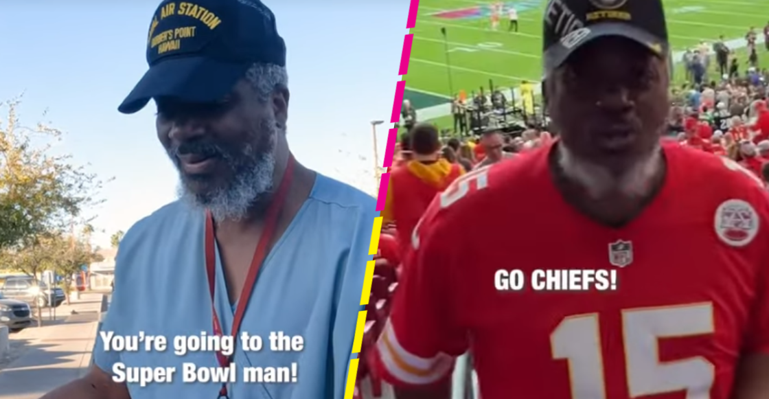 Awwww: Veterano de la marina de Estados Unidos es sorprendido con boletos gratis para el Super Bowl LVII