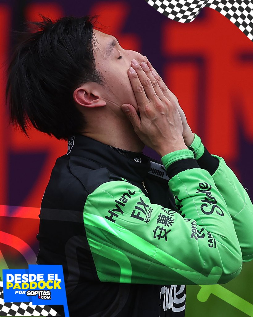 Guanyu Zhou se emocionó al final de la carrera