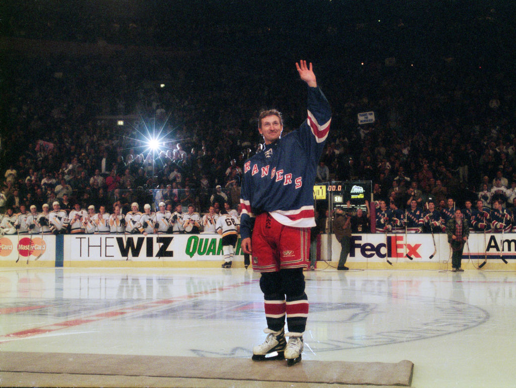 Wayne Gretzky, one of the best players in the NHL with the Rangers 