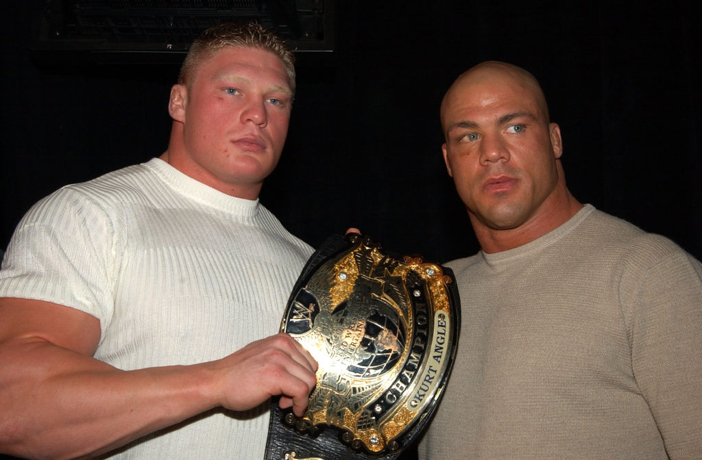 Brock Lesnar vs Kurt Angle en Wrestlemania X9